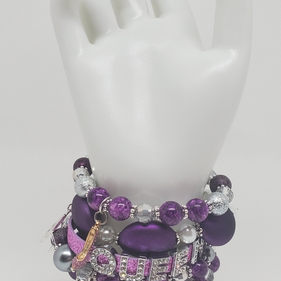 Beautiful ladies stack bracelet set - Picture 3 of 7